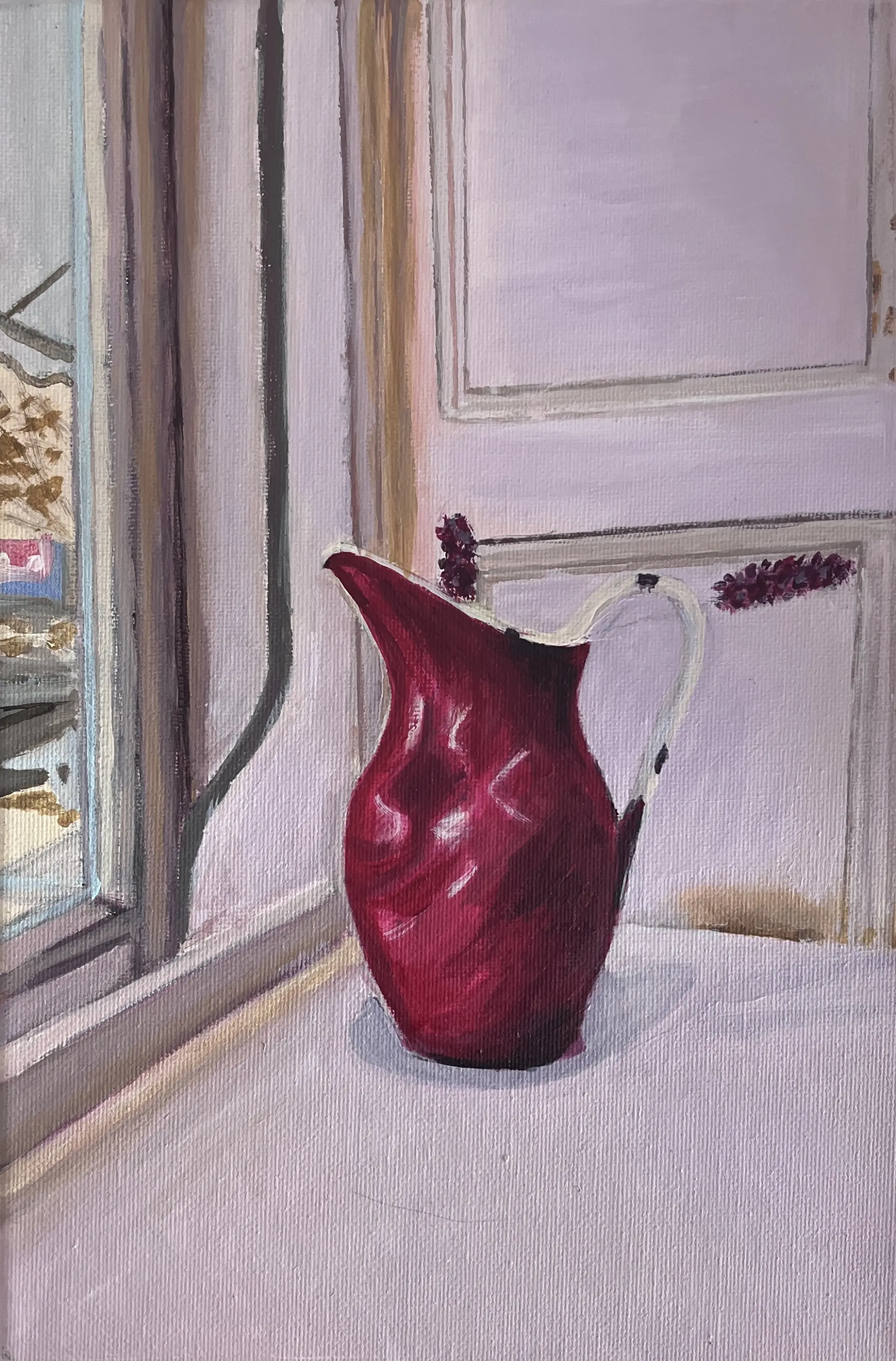 Acrylic painting practice with colour and brushwork